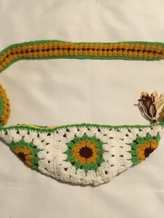 New Handmade Crochet Granny Square Tote Bag Crossbody Bag Women’s Shoulder Bag - Picture 2 of 7